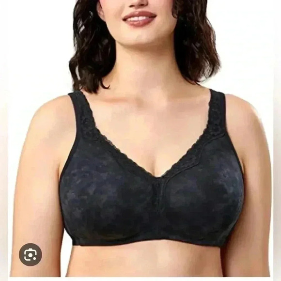 Delimira Wireless Comfort Plus Size Non  Padded Full Cup Cotton Bra Size 48E - Picture 1 of 8